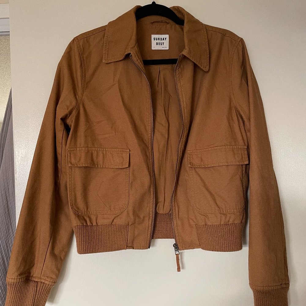 Aritzia Camel Bomber Jacket